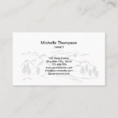 マウンテンハンドメイドファーム素朴ヴィンテージパインツリー 名刺 (裏面)