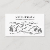 マウンテンハンドメイドファーム素朴ヴィンテージパインツリー 名刺 (正面)