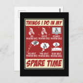 マウンテンバイおもしろいクMTBユーモアサイクリング ポストカード (正面/裏面)