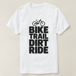マウンテンバイカーのシルエット アドベンチャーデザイン Tシャツ