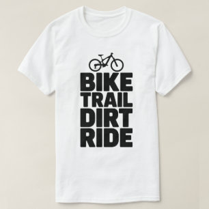 マウンテンバイカーのシルエット アドベンチャーデザイン Tシャツ