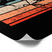 マウンテンバイクおもしろいラバーMTBダウンヒルバイクもしくは自転車に乗る人 ポスター (角)