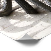 マウンテンバイクが一列に並ぶ ポスター (角)