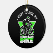 マウンテンバイクに乗りたい セラミックオーナメント (左)