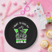 マウンテンバイクに乗りたい ペーパープレート (パーティー)