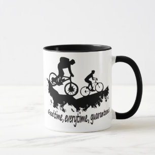 マウンテンバイクのよい時間感動的な引用文 マグカップ