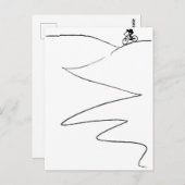 マウンテンバイクのサイクリングの恋人のサイクリストの郵便はがき ポストカード (正面/裏面)