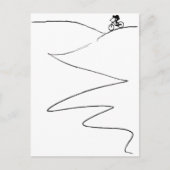 マウンテンバイクのサイクリングの恋人のサイクリストの郵便はがき ポストカード (正面)