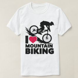 マウンテンバイクのシルエットデザインを愛す Tシャツ