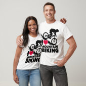 マウンテンバイクのシルエットデザインを愛す Tシャツ (ユニセックス)