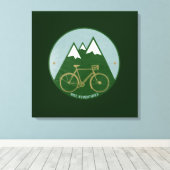 マウンテンバイクのデッカー壁 キャンバスプリント (インサイチュ (ウッドフロア))