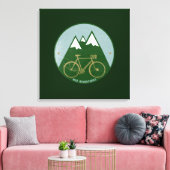 マウンテンバイクのデッカー壁 キャンバスプリント (インサイチュ (リビング))