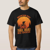 マウンテンバイクのトレイルの道路の素晴らし冒険 Tシャツ (正面)
