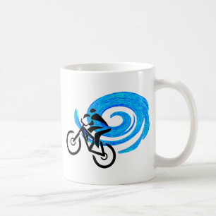 マウンテンバイクのブルーバード コーヒーマグカップ
