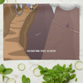 マウンテンバイクのヤギ手タオル キッチンタオル (折り畳み)