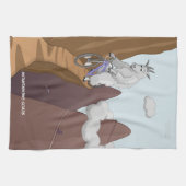 マウンテンバイクのヤギ手タオル キッチンタオル (横)