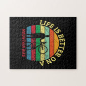 マウンテンバイクのヴィンテージレトロ ジグソーパズル (横)