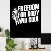 マウンテンバイクの体と魂の自由 ポスター (ホームオフィス)