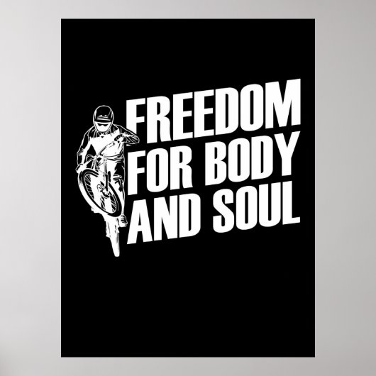 マウンテンバイクの体と魂の自由 ポスター (正面)