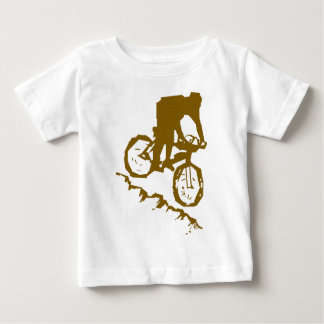 マウンテンバイクの自転車 ベビーTシャツ