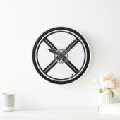 マウンテンバイクの車輪 ラージ壁時計 (ホーム)