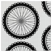 マウンテンバイクの車輪-黒 ファブリック (クローズアップ)