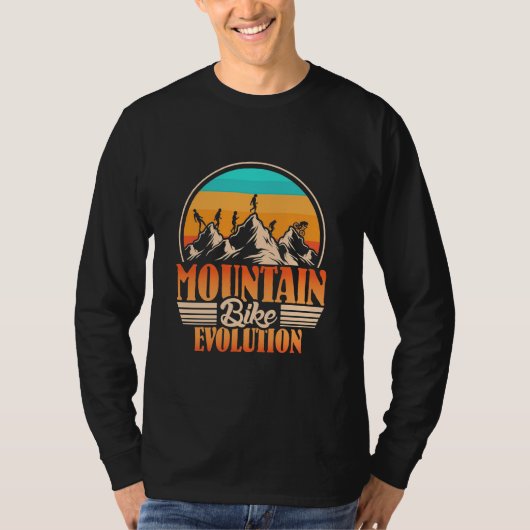 マウンテンバイクの進化 Tシャツ (正面)