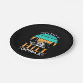 マウンテンバイクもしくは自転車に乗る人ゲートオーバーヒル ペーパープレート (アングル)