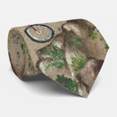 マウンテンバイクもしくは自転車に乗る人ブラウンタイ絵画プリント ネクタイ (ロール)