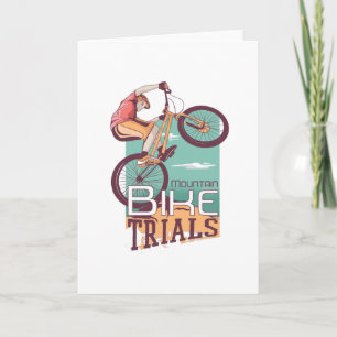マウンテンバイクもしくは自転車に乗る人 カード