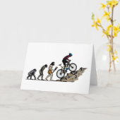 マウンテンバイクもしくは自転車に乗る人 カード (黄色い花)