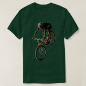 マウンテンバイクもしくは自転車に乗る人 Tシャツ (デザイン正面)