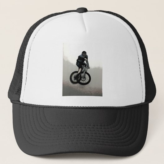 マウンテンバイクもしくは自転車に乗る人MTB BMXサイクリスト キャップ (正面)