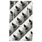 マウンテンバイクもしくは自転車に乗る人MTB BMXサイクリスト スモールペーパーバッグ (正面)