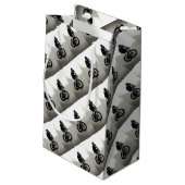 マウンテンバイクもしくは自転車に乗る人MTB BMXサイクリスト スモールペーパーバッグ (裏面アングル)