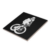 マウンテンバイクもしくは自転車に乗る人MTB BMXサイクリスト タイル (側面)