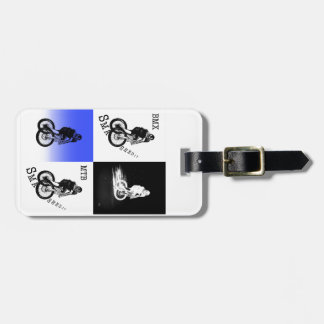 マウンテンバイクもしくは自転車に乗る人MTB BMXサイクリスト ラゲッジタグ