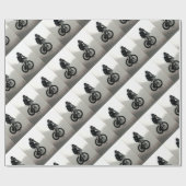 マウンテンバイクもしくは自転車に乗る人MTB BMXサイクリスト ラッピングペーパー (フラット)