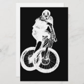 マウンテンバイクもしくは自転車に乗る人MTB BMXサイクリスト 便箋 (正面/裏面)