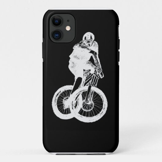 マウンテンバイクもしくは自転車に乗る人MTB BMXサイクリスト Case-Mate iPhoneケース (裏面)