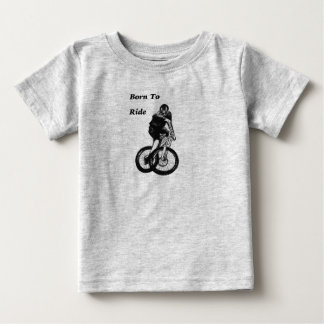 マウンテンバイクもしくは自転車に乗る人MTB BMXサイクリストCYCLO cross ベビーTシャツ