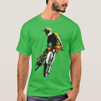 マウンテンバイクもしくは自転車に乗る人v tシャツ
