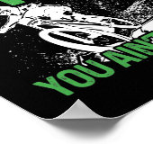 マウンテンバイクもしサイクリングダートアイントフライインユー ポスター (角)