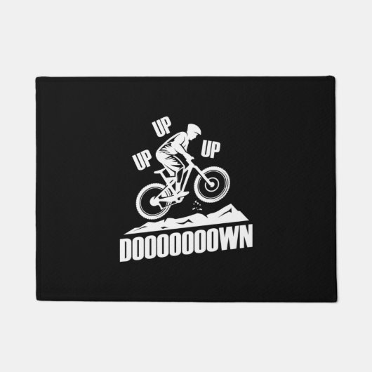 マウンテンバイクをアップダウン ドアマット (正面)