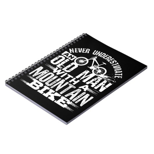 マウンテンバイクを持つ老人を甘く見ない ノートブック (左側)