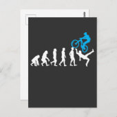 マウンテンバイクエボリューションMTBサイクリストおもしろいバイクもしくは自転車に乗る人 ポストカード (正面/裏面)