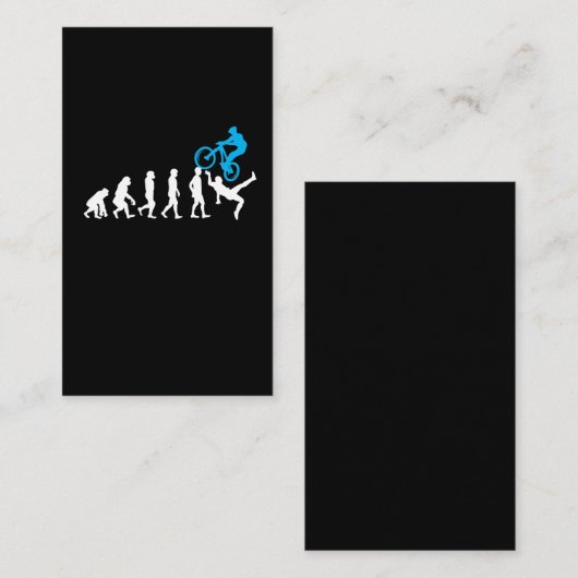 マウンテンバイクエボリューションMTBサイクリストおもしろいバイクもしくは自転車に乗る人 名刺 (正面/裏面)