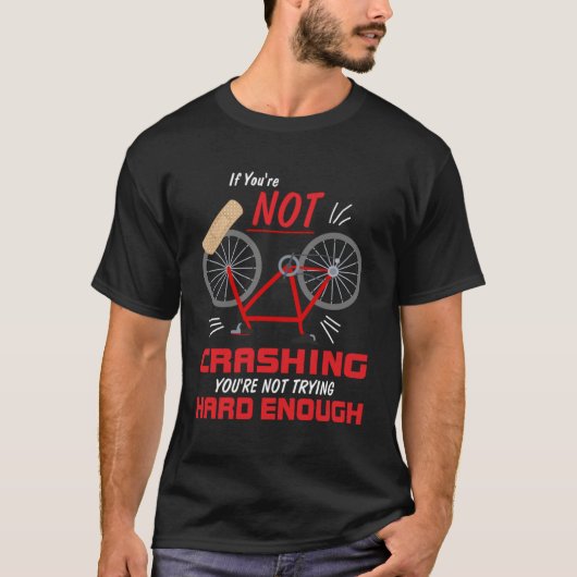 マウンテンバイククラッシュアクシデントスポーツホビーMTB Tシャツ (正面)