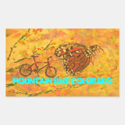 マウンテンバイクコロラド 長方形シール (正面)