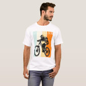 マウンテンバイクサイクリストMtbサイクリングダウンヒル Tシャツ (正面フル)